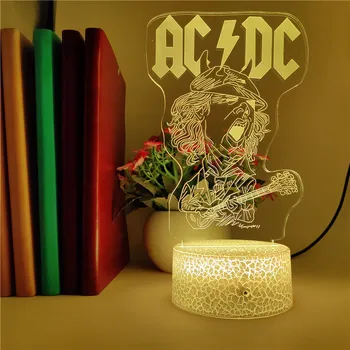 

AC DC Band Night Light 3d Color Changable Arcylic Led Table Lamp for Children Birthday Holiday Present with Smart Phone Control