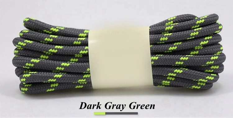 Durable Outdoor Sport Shoelaces - Round, Non-Slip, Multiple Lengths & Colors