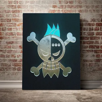 

Franky Logo emblem one piece Poster Canvas Wall Art Decoration prints for living Kid Children room Home bedroom decor painting