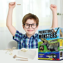 Ensemble squelette de dinosaures, 3 pièces, Kit de fossile Dino, modèle de jouets éducatifs réalistes pour enfants