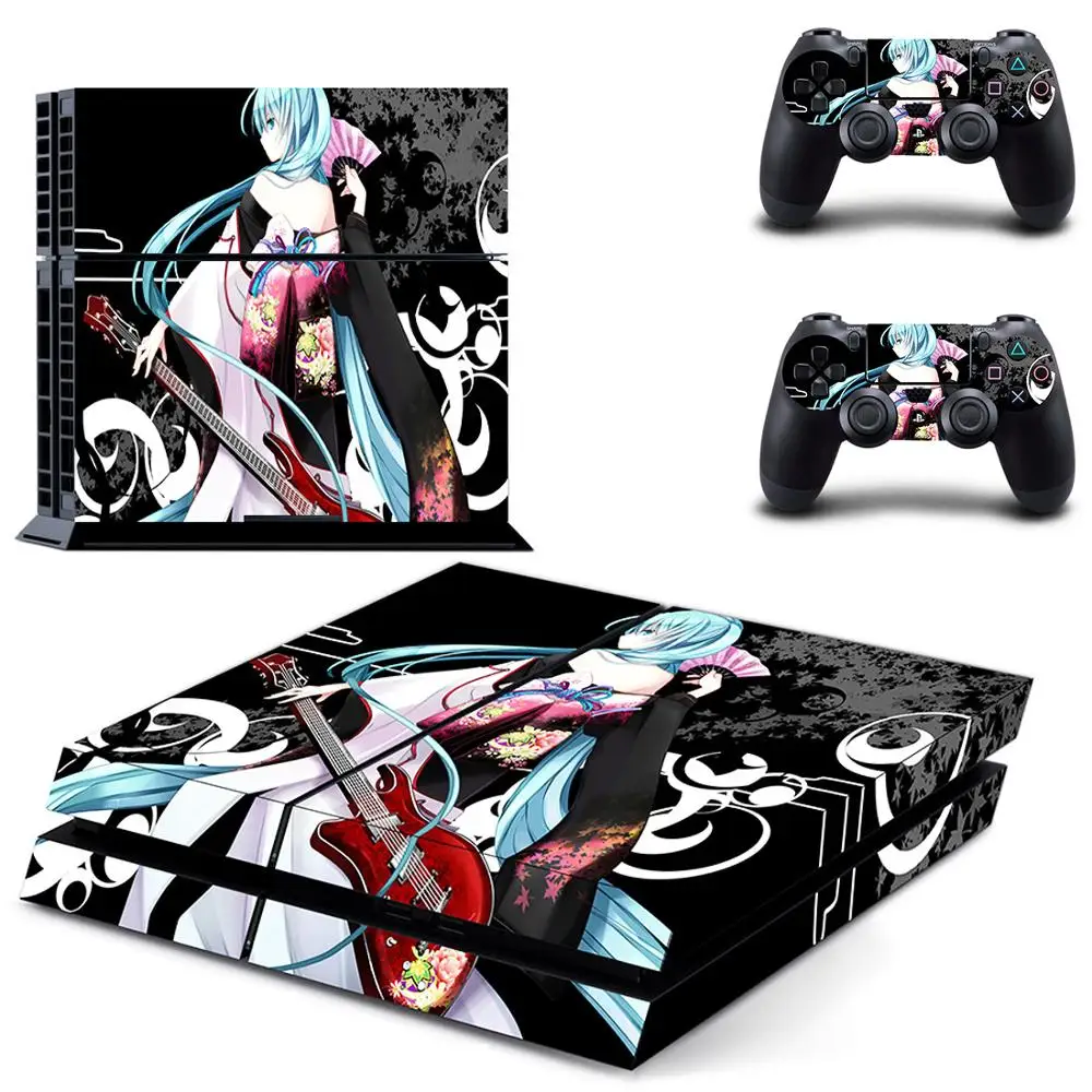 Hatsune Miku PS4 наклейка s Play station 4 кожа PS 4 наклейка Наклейки Обложка для playstation 4 PS4 консоль и контроллер Кожа винил