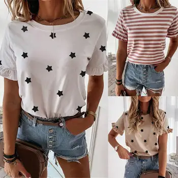 

Plus Size S-XL Harajuku Summer T Shirt Women New Arrivals Fashion Printed T-shirt Woman Tee Tops Casual Female T-shirts