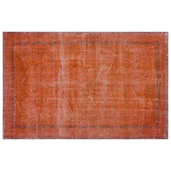 

Handmade Orange Vintage Overdyed Turkish Area Rug 197x294 Cm-6'6''X9'8''