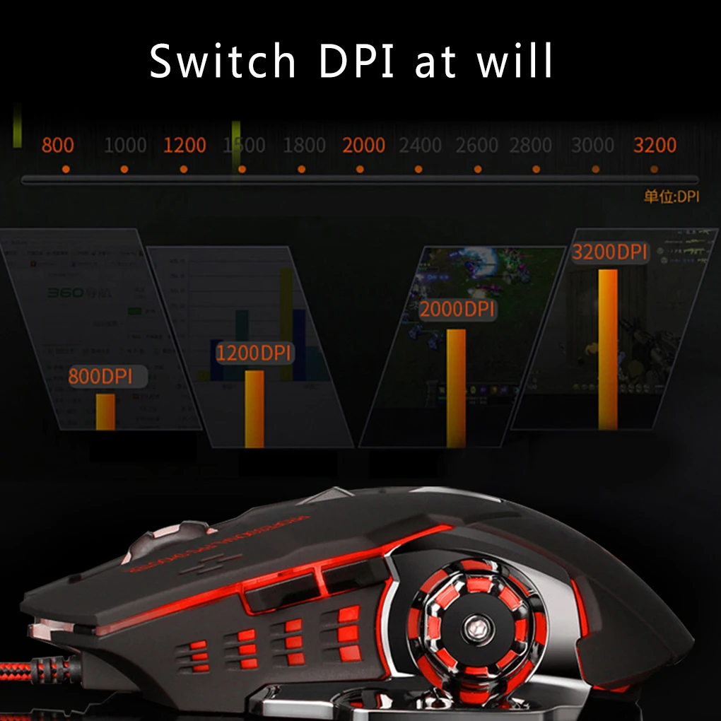 G502 USB Проводная мышь, компьютерная игровая мышь, регулируемая, 3200 dpi, дыхательный светильник, оптическая компьютерная мышь для ноутбука, Настольная игровая мышь