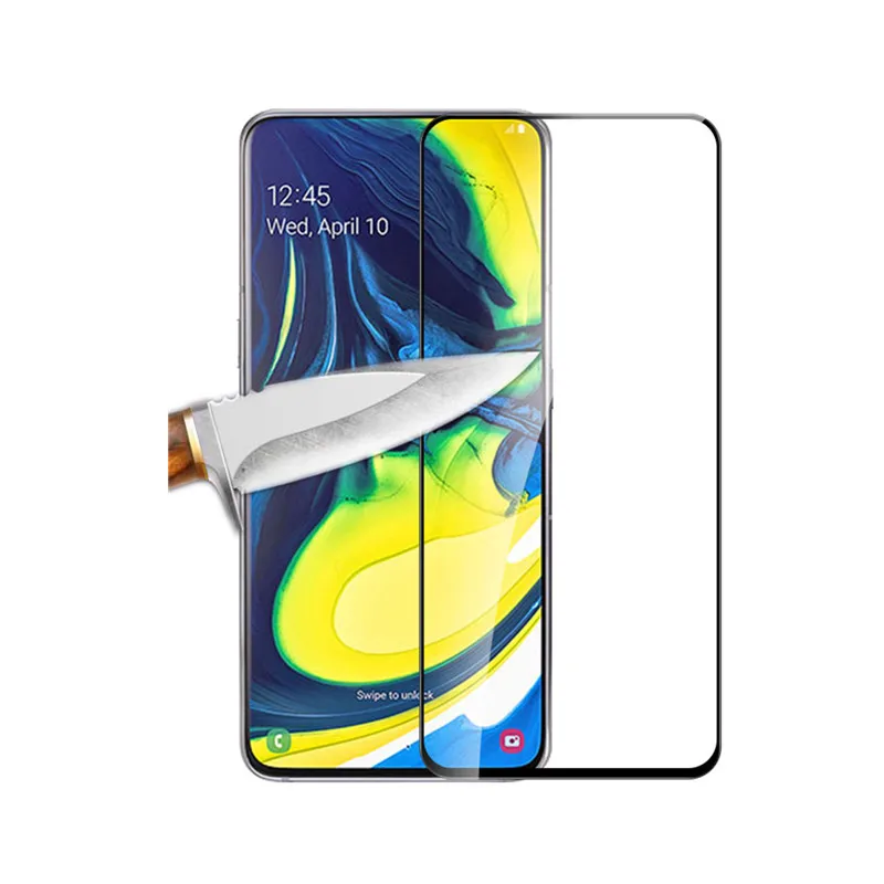 15 шт. Защитные пленки для samsung Galaxy A60 A80 A90 закаленное стекло Полный клей полный защитный чехол твердая пленка