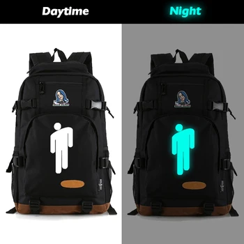 

New Luminous Bilie Eilish Printed Unisex Backpacks Large Capacity Casual Oxford School Bags for Women Men Students Travel Bags