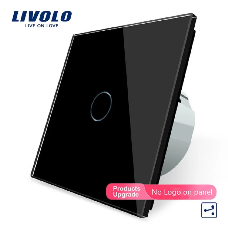 Livolo/Стандартный настенный выключатель VL-C701S-12 1 Gang 2 Way Управление с украшением в