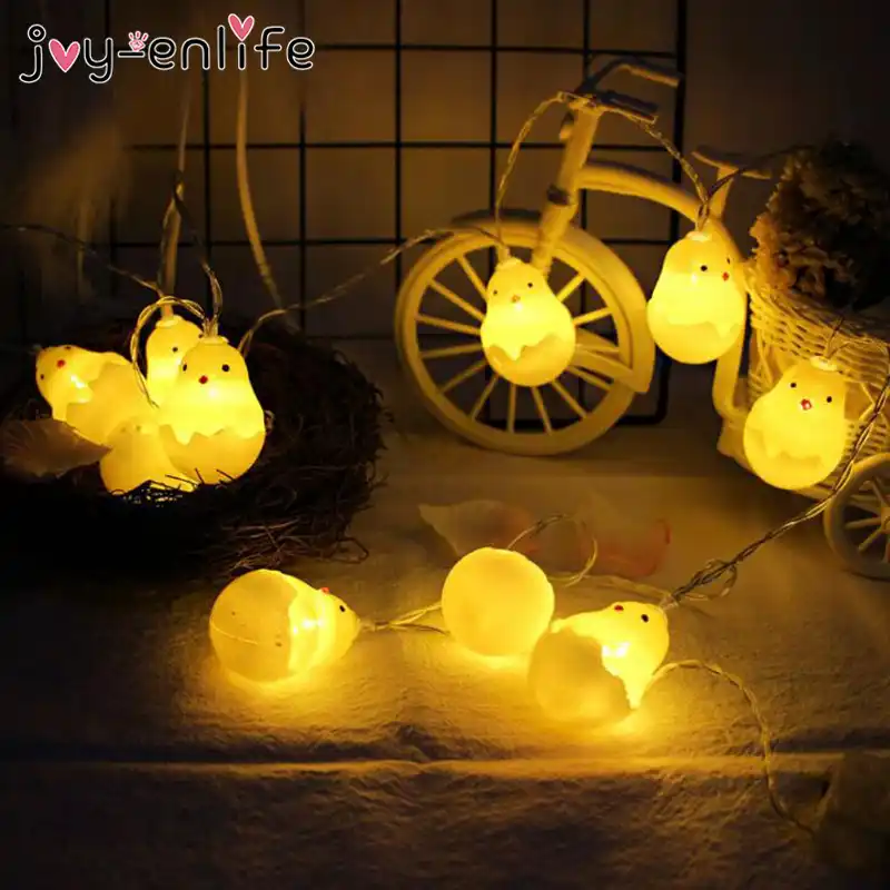 1 conjunto de 1.5 m 10 led branco quente bonito amarelo pintos luz da corda lâmpada varanda quarto guirlanda natal decoração páscoa