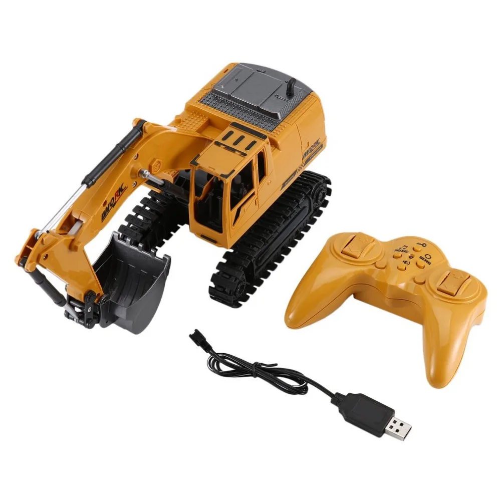 1:24 2,4G Моделирование RC экскаватор музыкальные игрушки и легкие игрушки для грузовых автомобилей RC 8CH RC инженерный автомобиль трактор детские подарки