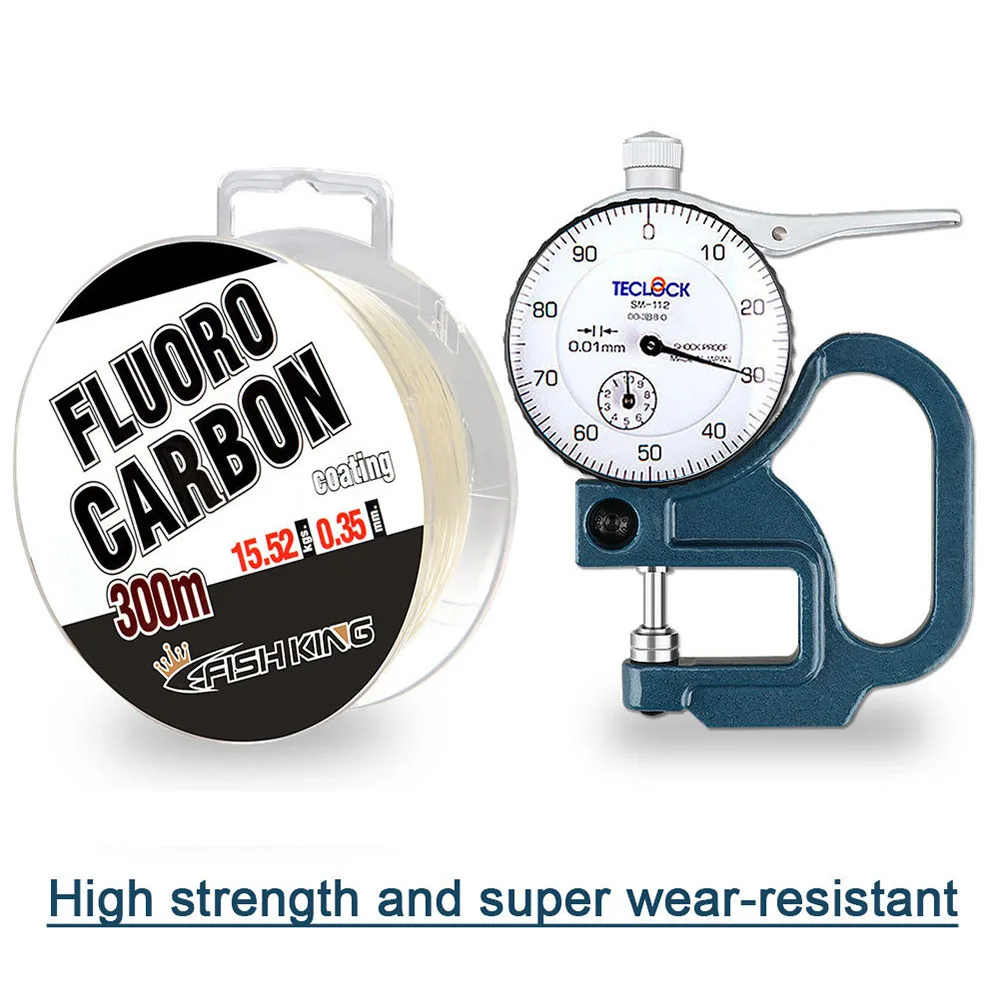 Full Sink Fluorocarbon Fishing Line 300m 0.30mm-0.50mm 100% Monofilament Carp Fishing Lines Leader Japanese Carbon Fiber Line 3