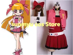 Бесплатная доставка! Demashita! Powerpuff девушки Z Hyper Blossom Akatsutsumi Momoko красный костюм для косплея, Индивидуальный размер Хэллоуин оптовая продажа