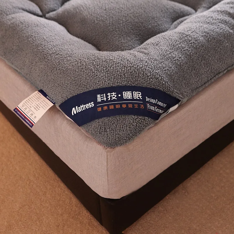 Milk Velvet Thickened Anti-slip Mattress, Thin Mattress Pad, Soft Warm  Autumn And Winter Bedding, Used For Bedroom, Apartment, Guest Room, School  - Temu