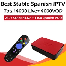 IPremium Android tv Box+ 1 год IPTV испанский 4000Live+ 4000VOD Wifi 4K BT4.0 Smart IP tv Box Европа французский арабский Португалия IP tv