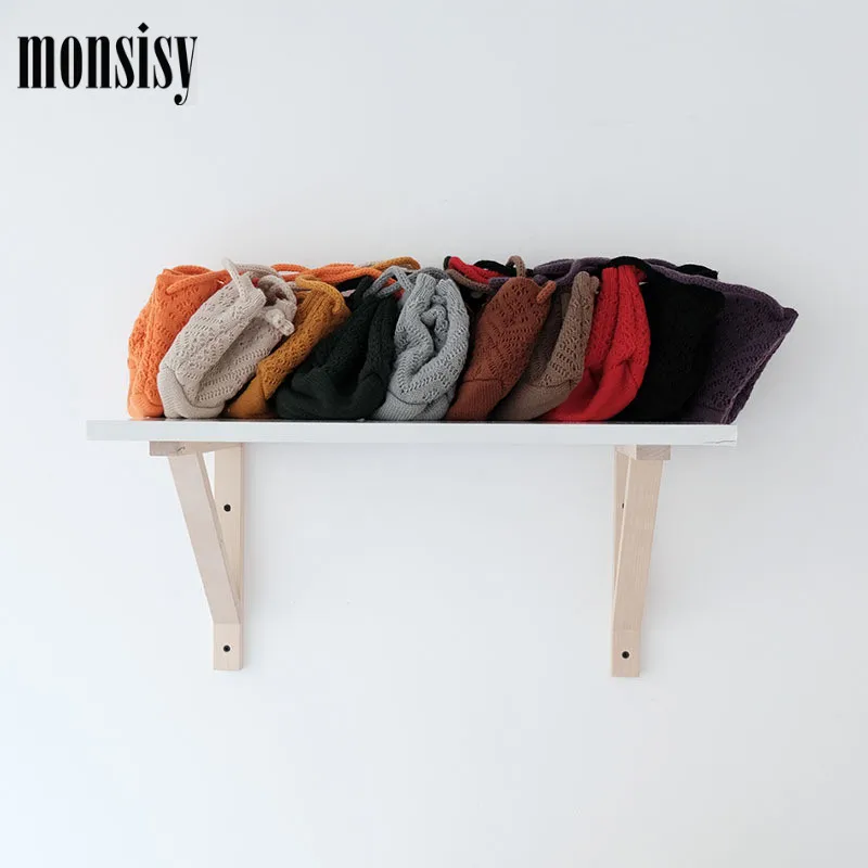 Monsisy зимний Кошелек для монет, шерстяной кошелек, сумки через плечо для мальчиков и девочек, вязаная сумка для покупок, детская дорожная сумка на плечо