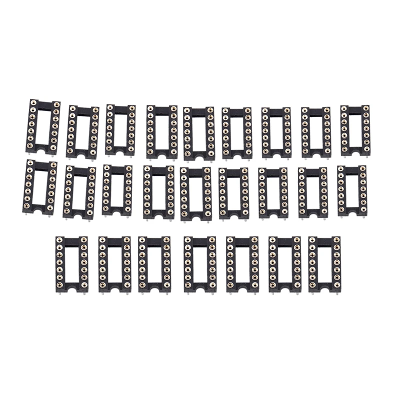 10x 14 Pin IC Socket PCB DIL DIP 14 0.3/"