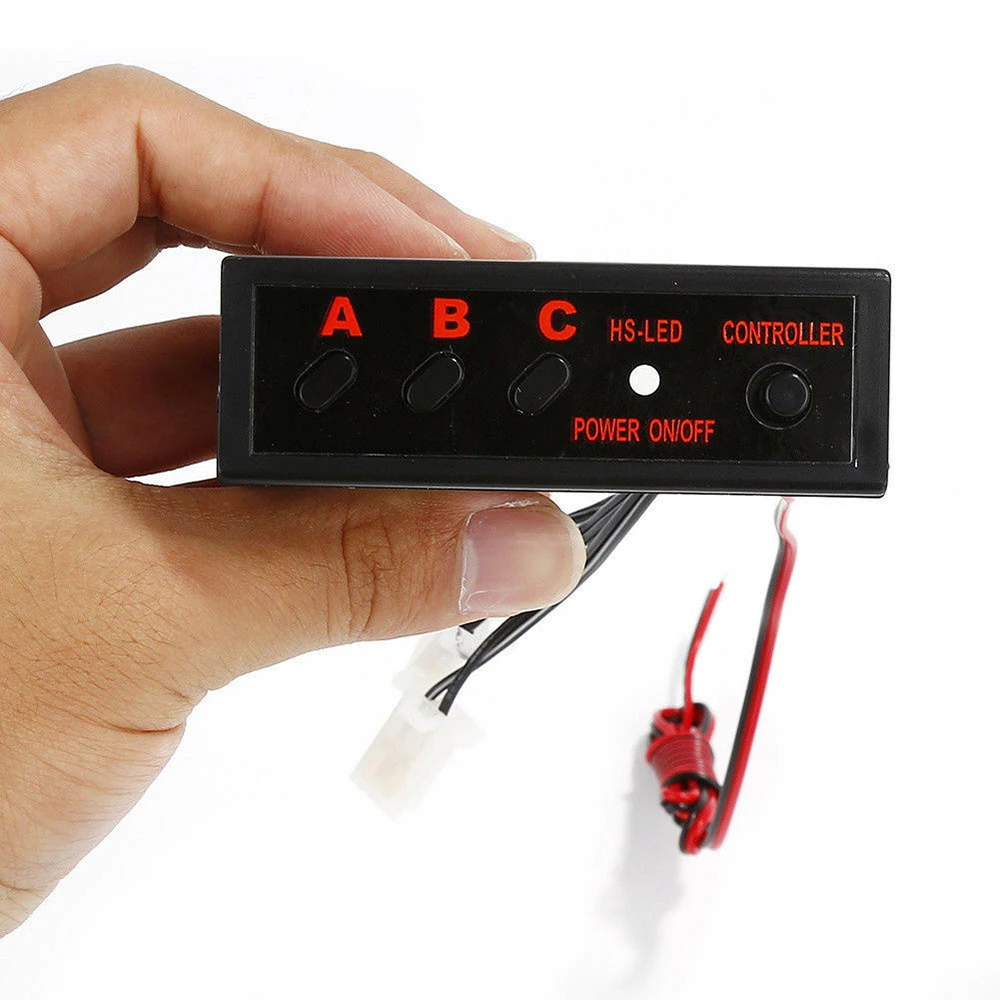 

New 4 Ways LED Strobe Flash Light 3 Modes Emergency Flashing Controller Box Module Car Light Accessory