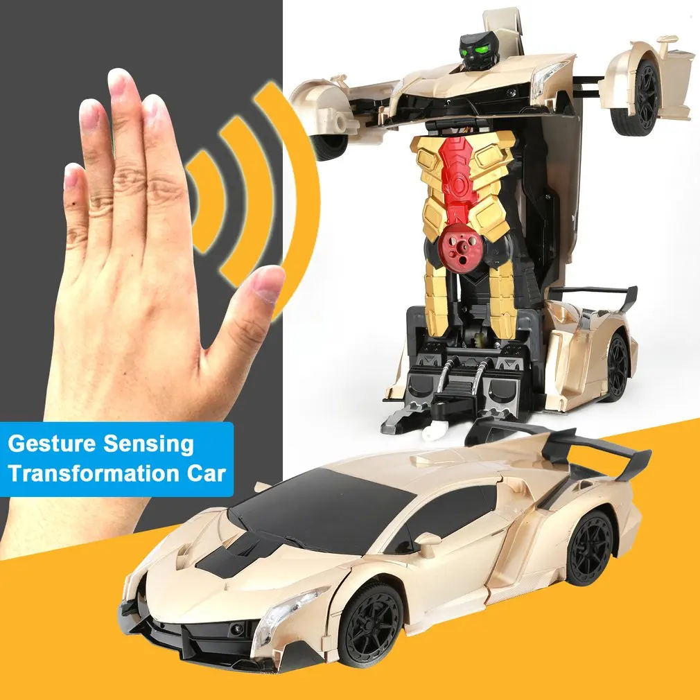 Трансформатор RC 2 в 1 RC автомобиль Вождение спортивный привод трансформации модели-роботы жесты зондирования дистанционного управления автомобиля Боевая игрушка