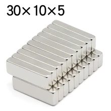 2/5/10/20/50 Pcs 30x10x5 Block NdFeB Neodymium Magnet N35 Super Powerful imanes Permanent Magnetic