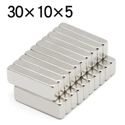 2/5/10/20/50 Pcs 30x10x5 Block NdFeB Neodymium Magnet N35 Super Powerful imanes Permanent Magnetic