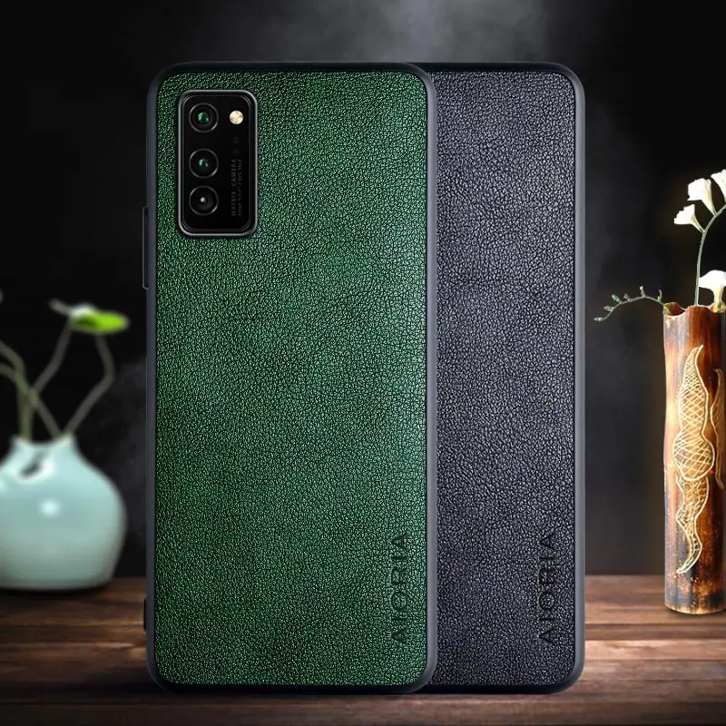 Custodia Per Huawei Honor View 30 Pro 20 10 Custodia Con Design In Pelle Pu Business Retrò, Materiale Tpu + Pu 2In1