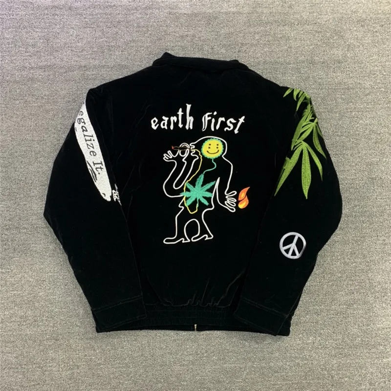 Heavy Fabric CPFM.XYZ Souvenir Jacket Men Women 1:1 High Quality Embroidered Sunlight MA-1 Bomber Coat Stitching Jackets 2
