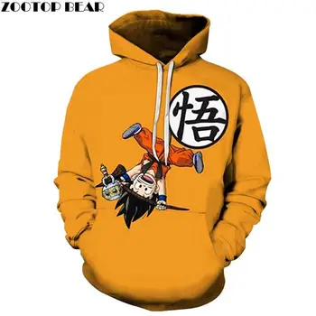 

Fashion Male Hoodie Dragon Ball Men Hoodies Casual Men's Hoody Harajuku Popular Long Sleeve Yellow Streetwear ZOOTOP BEAR
