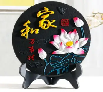 

Home accessories Decoration of the living Peony Blossom charcoal carvings in the porch Charcoal carving handicraft