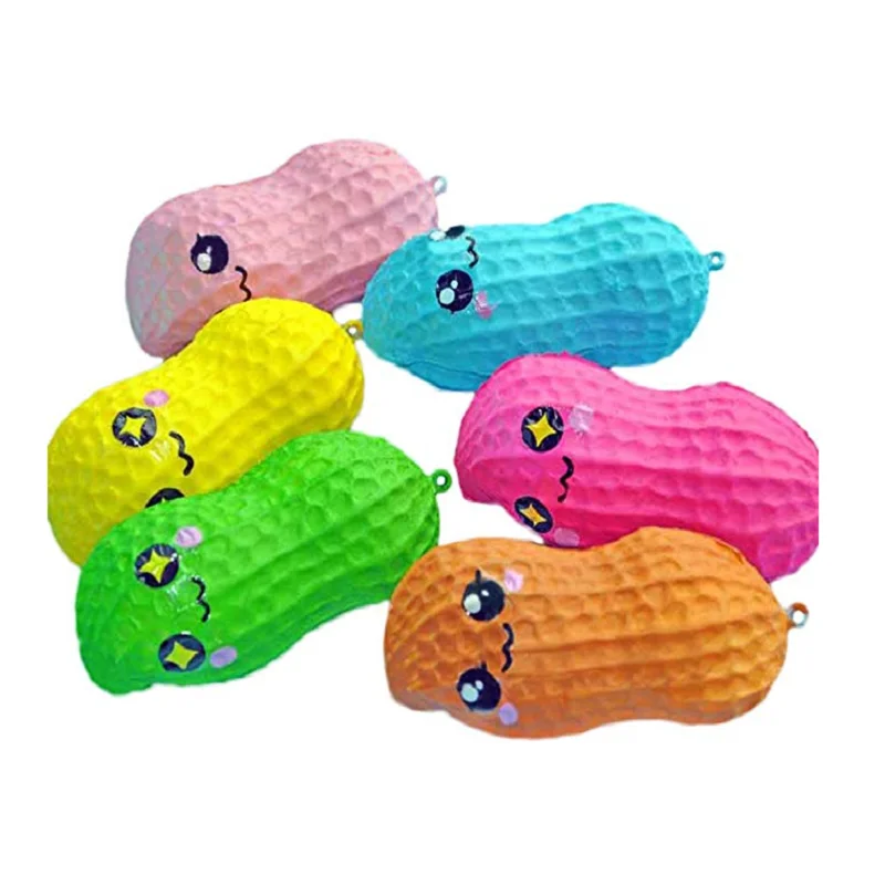 Mskwee детские игрушки Лидер продаж Kawaii Peanut мягкие игрушки для снятия стресса PU мягкая слизи Squishy - Цвет: multicolor