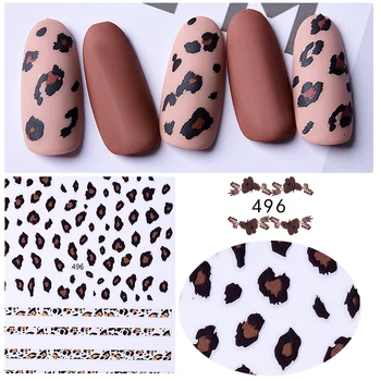 

1 Sheet Sexy Leopard Nail Art Stickers Pink Cheetah Patterns Adhesive Nail Decals Decorations DIY Manicure Designs Accessories
