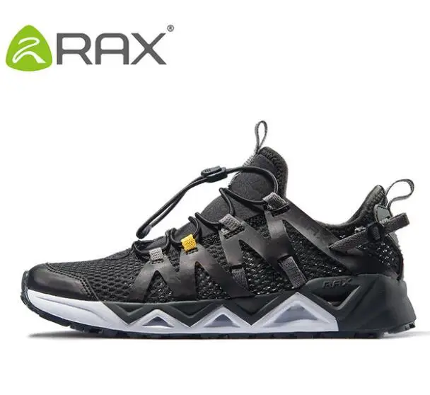 Черный RAX Мужская обувь для внедорожных походов мужская быстросохнущая Нескользящая Противоударная дышащая износостойкая спортивная обувь для походов и путешествий - Цвет: Черный