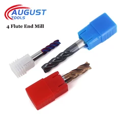 Fresa de carboneto, hrc50, 60, 65, 4 sulcos, fresa, revestimento de liga, aço de tungstênio, ferramenta de corte, cnc, máquinas de avançamento, 1, 2, 4, 5, 6, 8mm