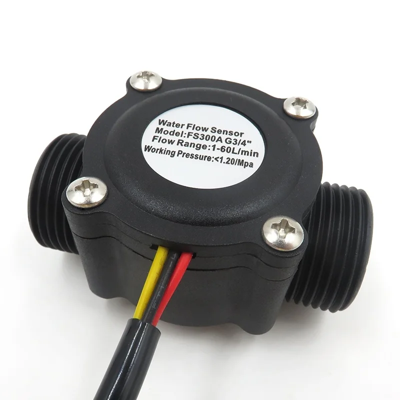 3.5~24Vdc FS300A G3/4" DN20 pipe Water Flow Hall Sensor Hall Flowmeter 1-60L/min tools