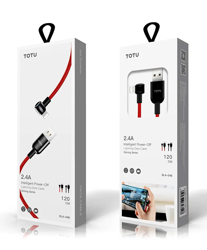 TOTU 1,2 м нейлоновый USB кабель для зарядки телефона для Iphone Xs Max 5 в а Интеллектуальный кабель для зарядки с выключением питания и датой