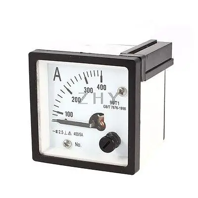 

AC 0-400A Measuring Range Panel Mounting Ammeter Ampere Meter 99T1 48mm x 48mm