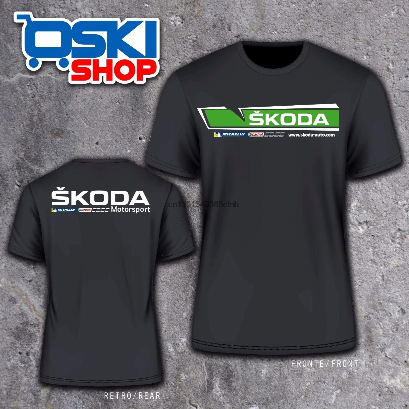 Модная мужская футболка Maglietta Skoda Motorsport Rally Fabia Wrc S2000 Hquality | Мужская одежда