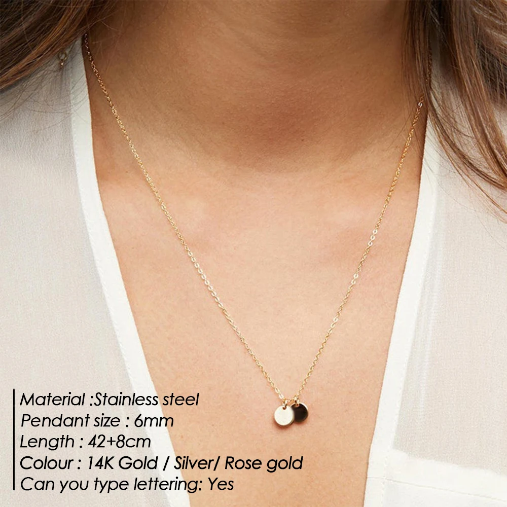 Collana Donna Con Ciondolo A Strati E Moneta Vintage – Catena A Graffetta Oro, Gioielli Punk Per Ragazze