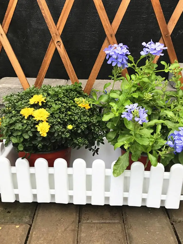 1 шт. белая Рождественская елка пластиковая забор для двора Крытый садовый цветок