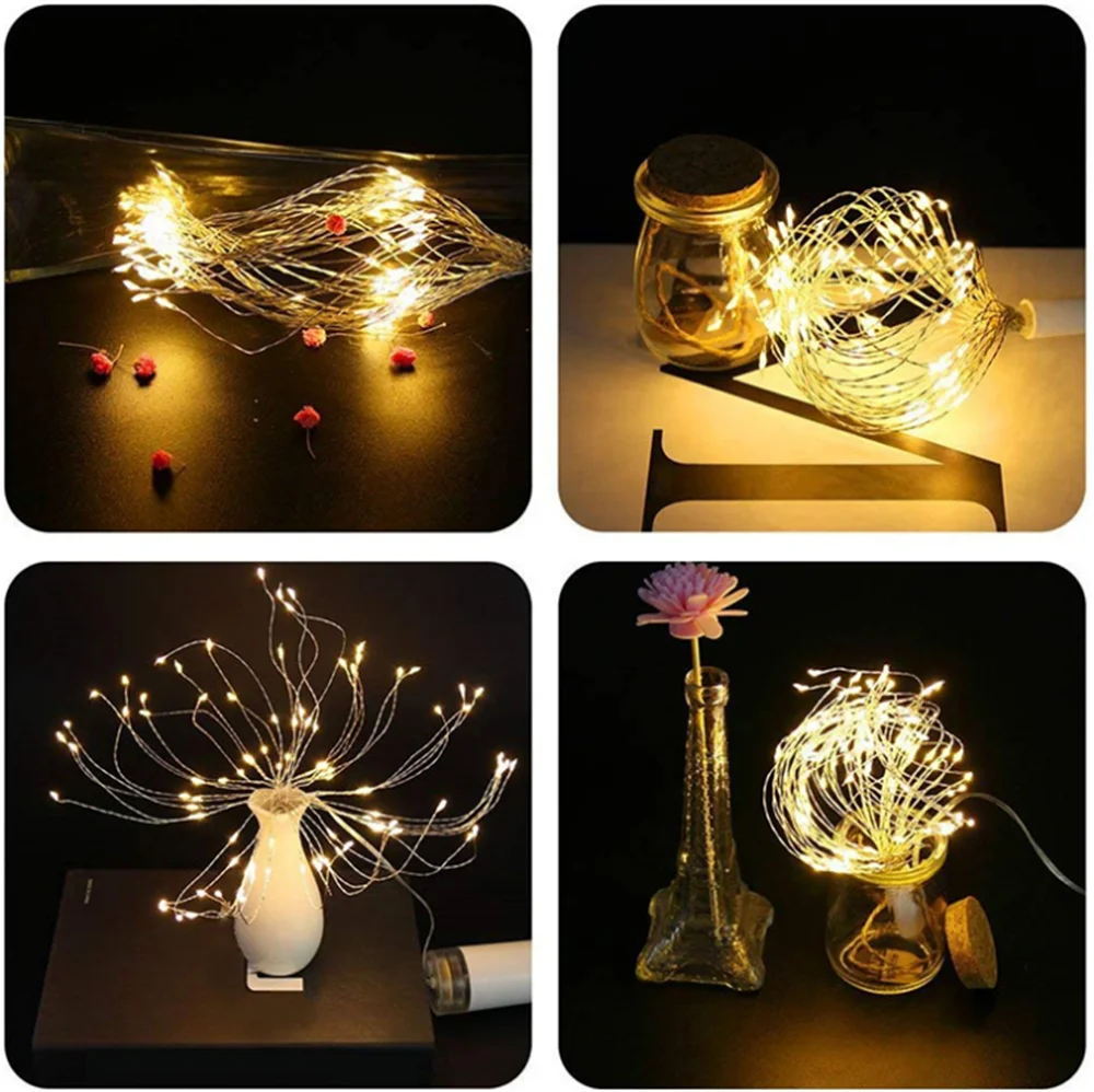 Горячее предложение 120/200LED фейерверк Солнечная Гирлянда DIY светильник домашний сад медный провод Светильник Фея Открытый Солнечный питание Рождественская вечеринка Декор