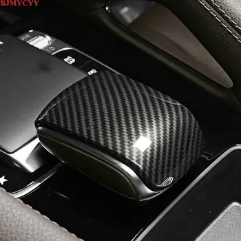 

BJMYCYY Car center console handle gear head carbon fiber decorative cover for Mercedes Benz GLE 350 450 GLS 450 2020