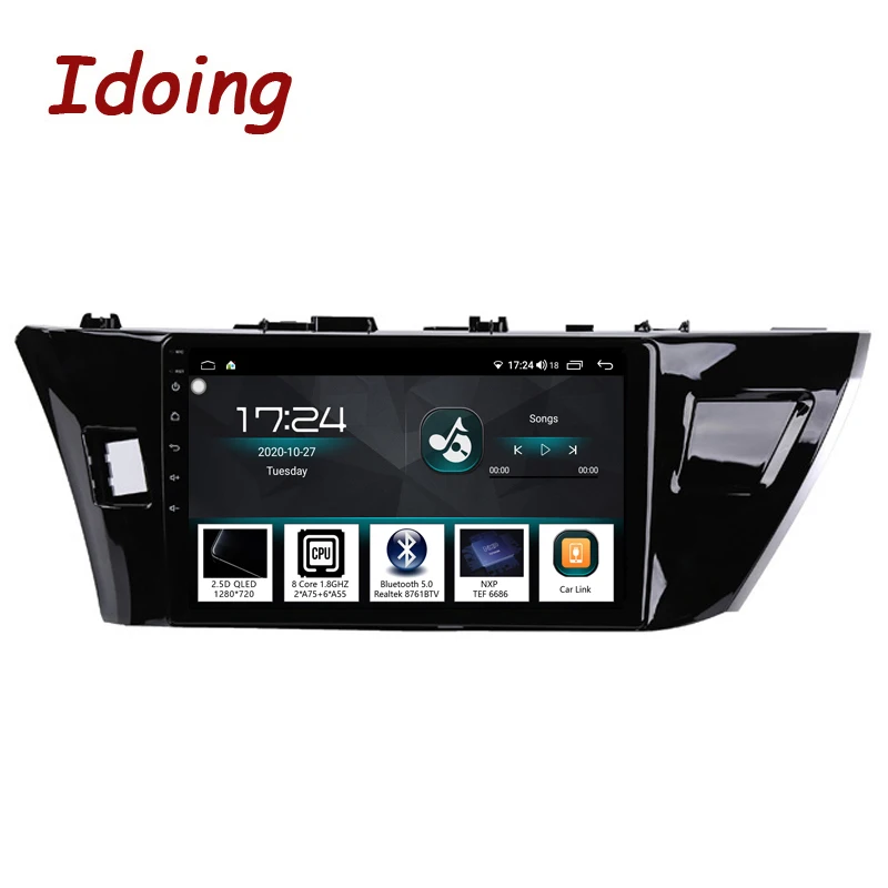

Idoing10.2"4G+64G Car Radio Android Auto Multimedia Player For Toyota Corolla 2014-2016 E170 E180 GPS Navigation Audio Head Unit