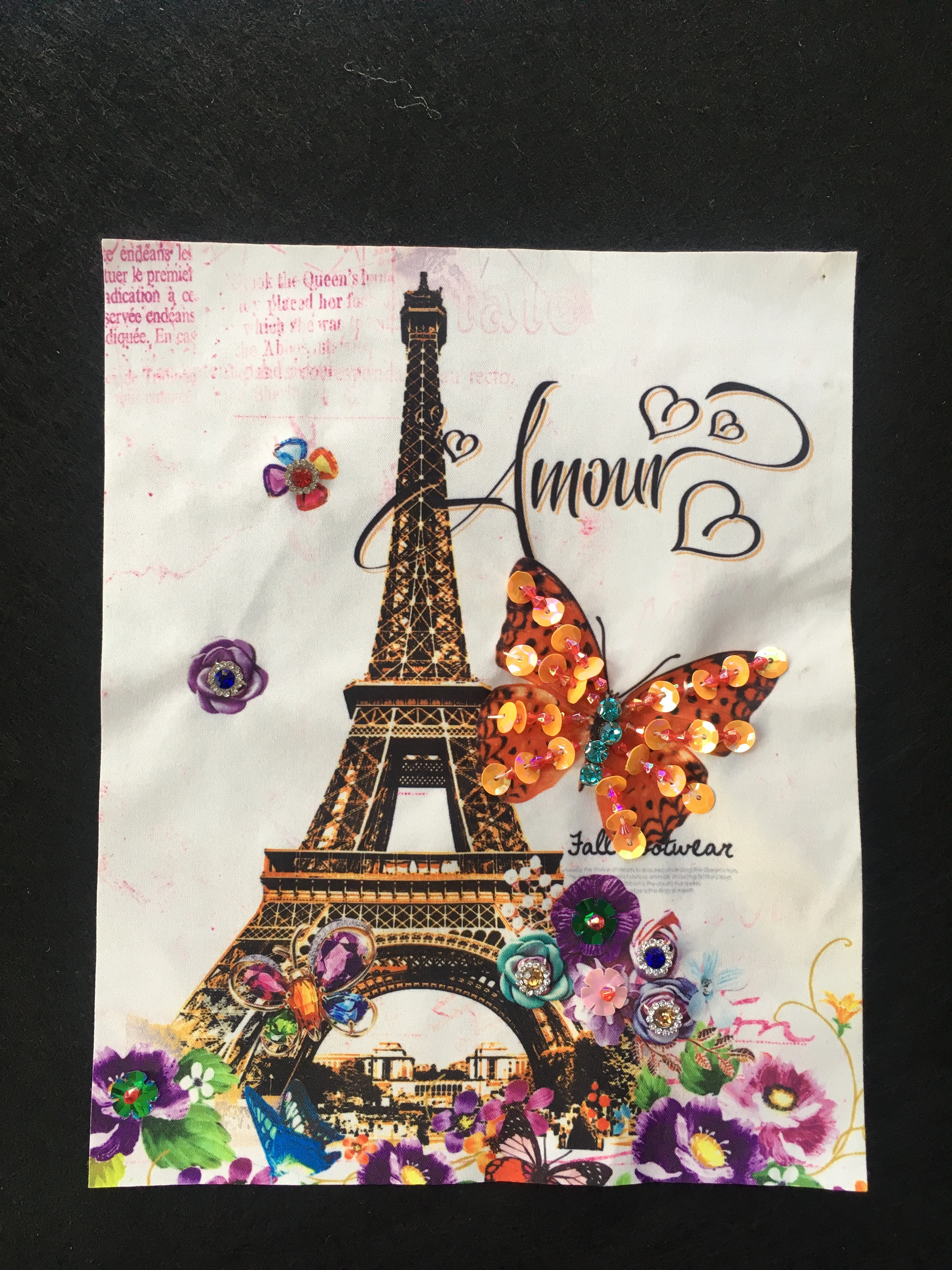 

4PCS/LOT Fittings Sequin Patches high heel bag bear perfume beauty Sew on T-shirt Jacket Fashion Badge Applique Accessories