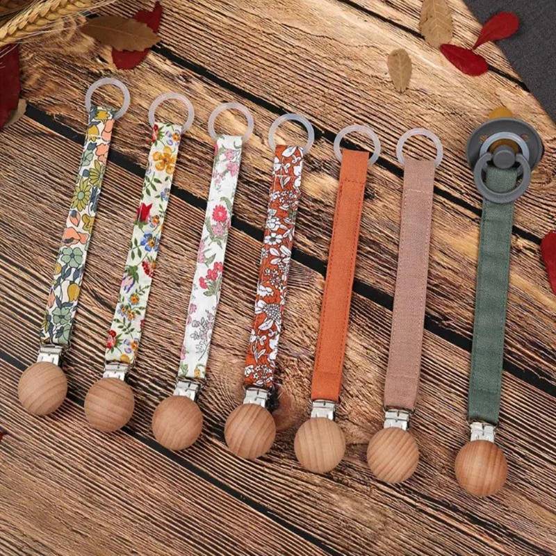 Pacifier Chain Strap Teether Nipple Holder Soother Belt Cotton Linen Baby Pacifier Chain Clip Newborn Toddler Dummy Nursing Care