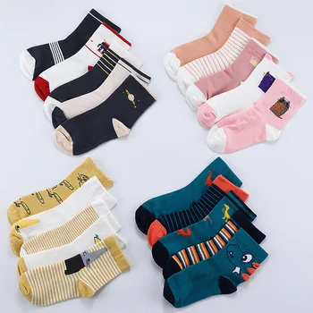 

5 Pairs Mickey Socks for Children Kids Sports Socks Little Girl Summer Short Socks Baby Stuff Cute Socks 1-8 Year Boys Socks