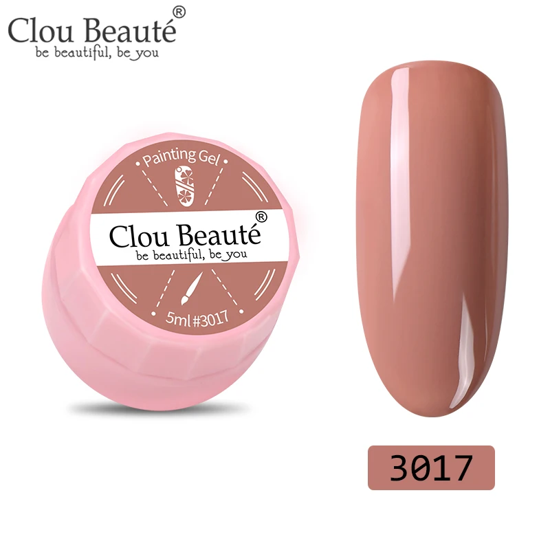 Clou Beaute paint ing Gel 72 цвета гель для ногтей краска УФ/светодиодный дизайн ногтей DIY Краска гель Лак Цвет лак краска ing 5 мл - Color: 3017