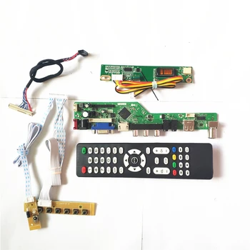 

For LP171WE3-TLA1/TLA3 keyboard+Remote+Inverter LVDS 1CCFL 30Pin T.V56 drive card board LCD panel monitor HDMI VGA USB AV RF Kit