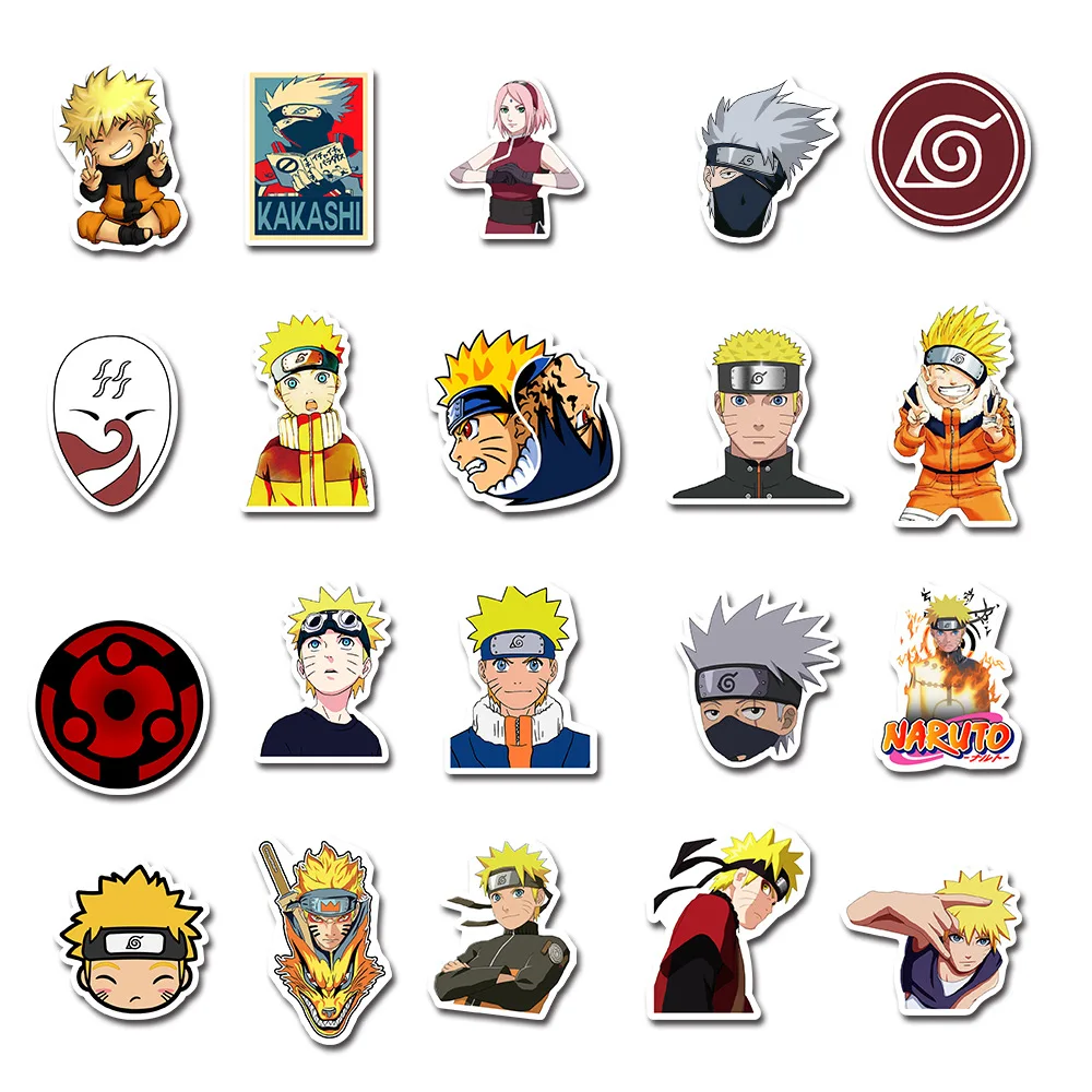 50pcs japan anime naruto sticker hatake kakashi uzumaki naruto pack graffiti suitcase laptop car waterproof cartoon stickers sticker aliexpress