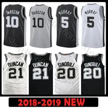 10 Demar DeRozan 20 Manu Ginobili Джерси 21 Tim Duncan 5 Dejounte Murray баскетбольные майки