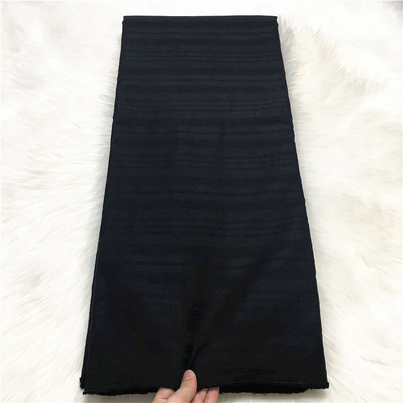 Африканская черная польская кружевная ткань в стиле Atiku, лучшее качество, Мужская Ткань atiku, мягкая на ощупь, ткань из хлопка, швейцарское хлопковое кружево