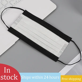 

Black Disposable Face Mask Anti Dust Windproof Protection Face Mouth Masks 4 Layer Fabric Meltblown Cloth Wholesale 50/100PCS