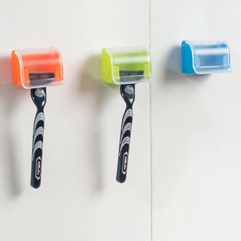 

Reusable Bathroom Storage Suction Cup Shaver Holder For Men Portable Rack Useful Home Razor Hanger Accessories Wall Mount